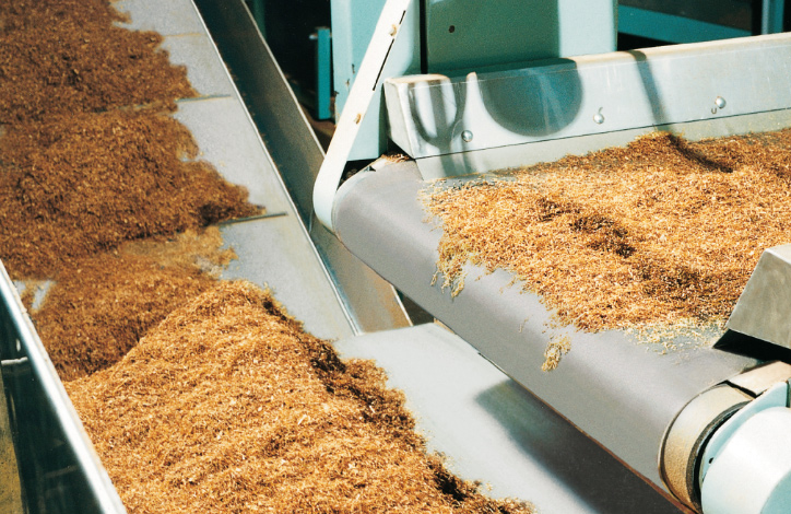 生產的煙草廠輸送帶